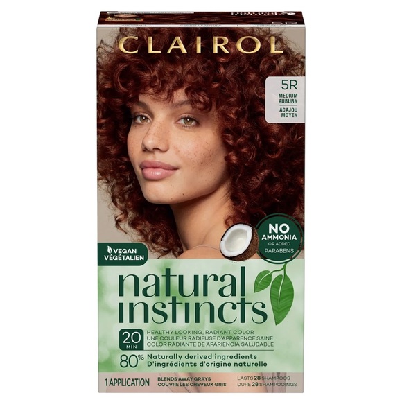 2 Clairol Natural Instincts Non-Permanent Hair Color, Medium Auburn Brown. NIB. - Picture 2 of 5